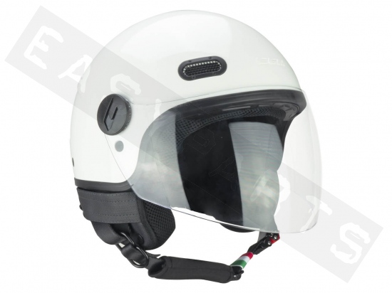 Helmet Demi Jet CGM 109A GLOBO MONO white (long visor)
